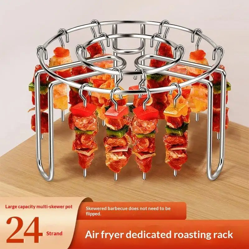 Stainless Steel Vertical Skewer Rack – 24/48 Skewer BBQ Grill BBQ Skewer Rack SPOT