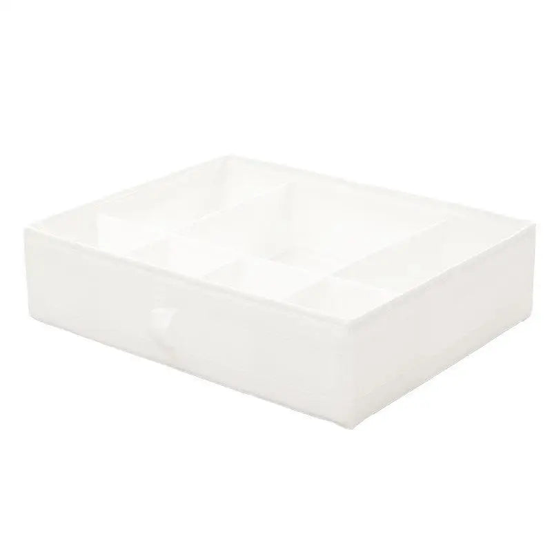 Dustproof Fabric Underwear & Bra Storage Organizer Box Clothing Storage Organizer SPOT White