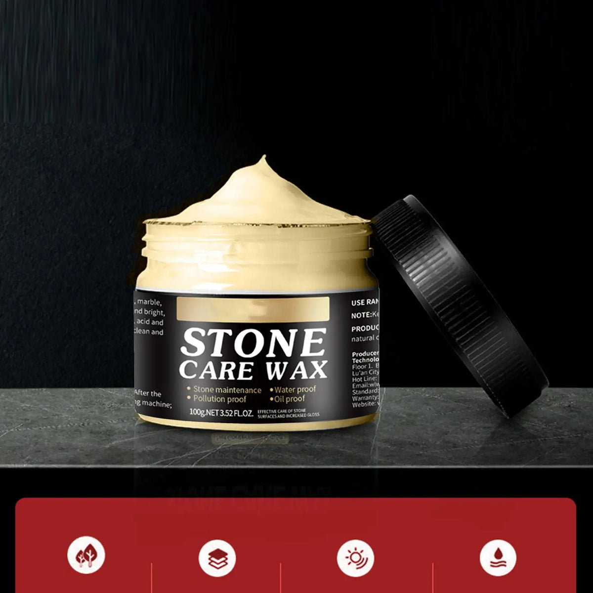 Marble Polishing Wax 100g – Stone, Granite & Tile Care Stone Polishing Wax SPOT