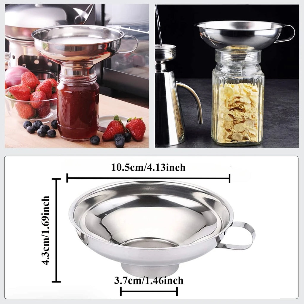 WOOJACK 4.5" Stainless Steel Canning Funnel for Mason Jars Canning Funnel SPOT