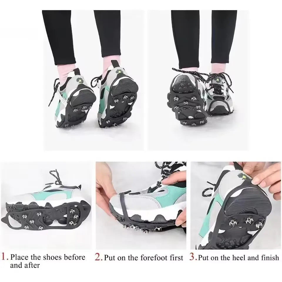 8-Tooth Ice Cleats Crampons – Anti-Slip Snow Shoe Grips Ice Cleats Crampons SPOT