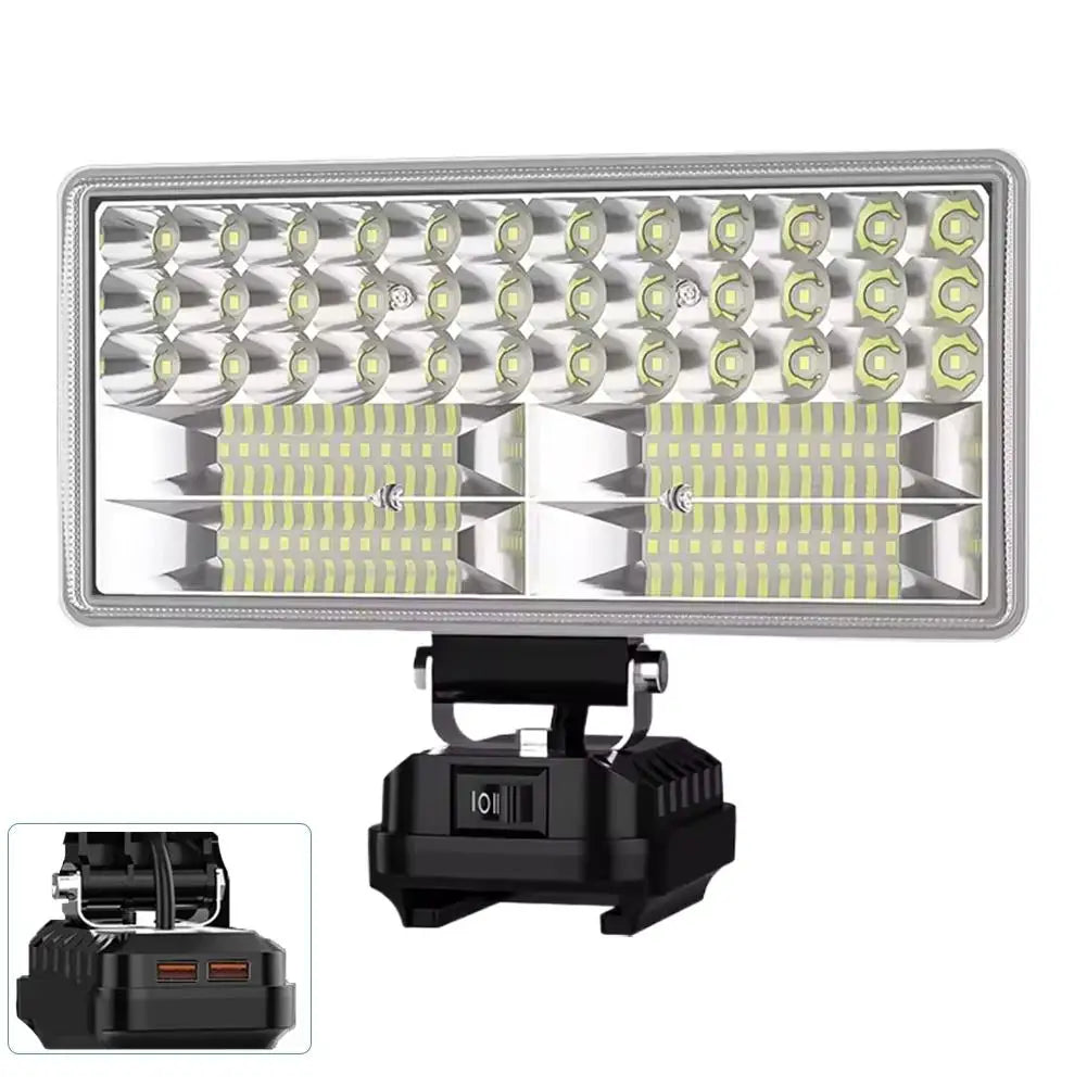 Makita 18V Cordless Work Light IP65 Waterproof + Dual USB Cordless Work Light SPOT 8 inch