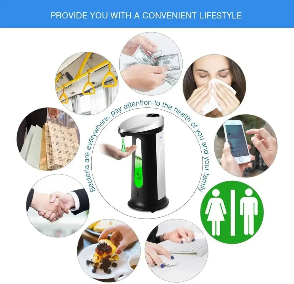 Touchless Automatic Soap Dispenser 400ml – Bathroom & Kitchen Soap Dispenser SPOT