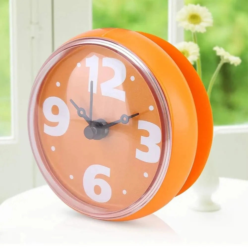 Waterproof Suction Cup Shower Clock for Bathroom & Kitchen Shower Wall Clock SPOT
