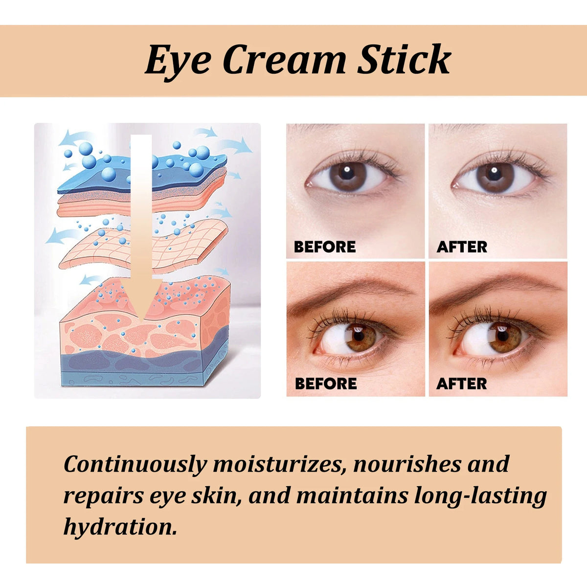 Hoygi Snail Eye Cream Stick – Collagen, Retinol & Niacinamide Eye Cream Stick SPOT