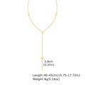 Heart Drop Lariat Y Necklace – 18K Gold Stainless Steel Women Lariat Chain Necklace SPOT Waterdrop Shape
