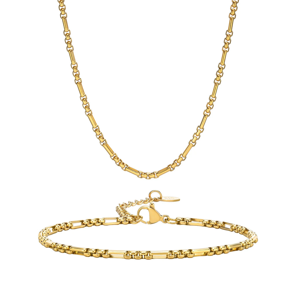 Meaeguet Handmade Gold Stainless Steel Chain Bracelet Women Chain Link Bracelet SPOT