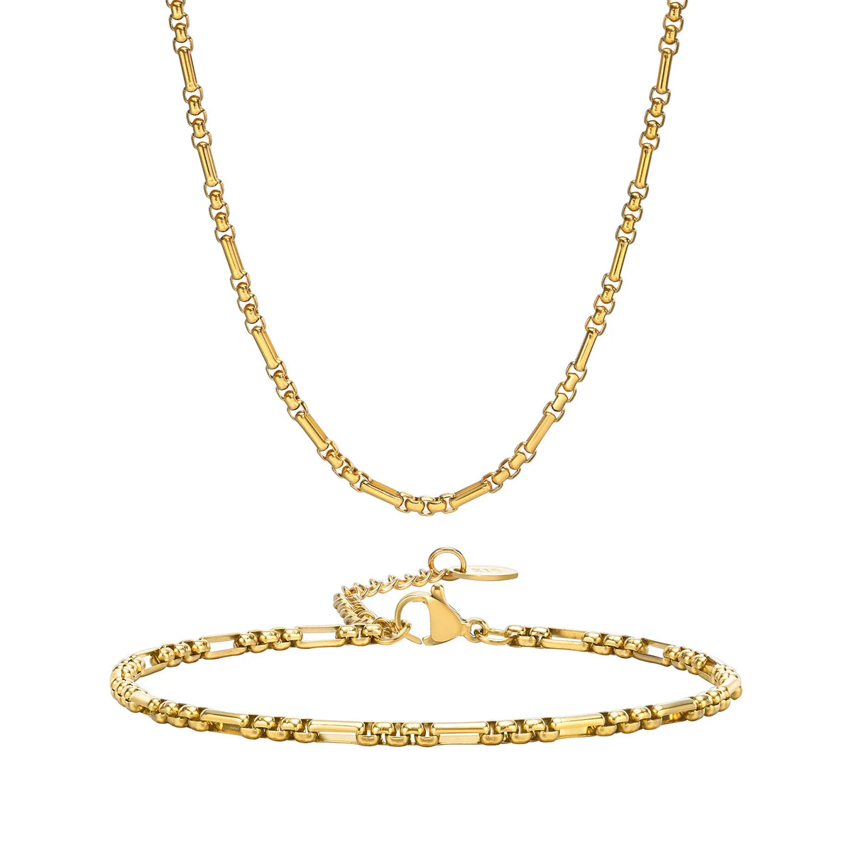 Meaeguet Handmade Gold Stainless Steel Chain Bracelet Women Chain Link Bracelet SPOT