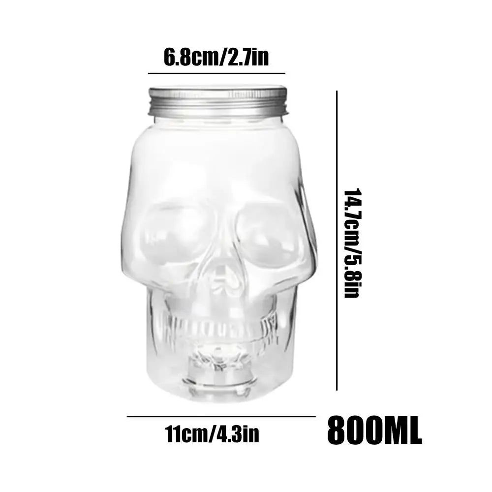 Skull Jars with Lid 500ml & 800ml – Spooky Gothic Storage Novelty Storage Jar SPOT 800ml