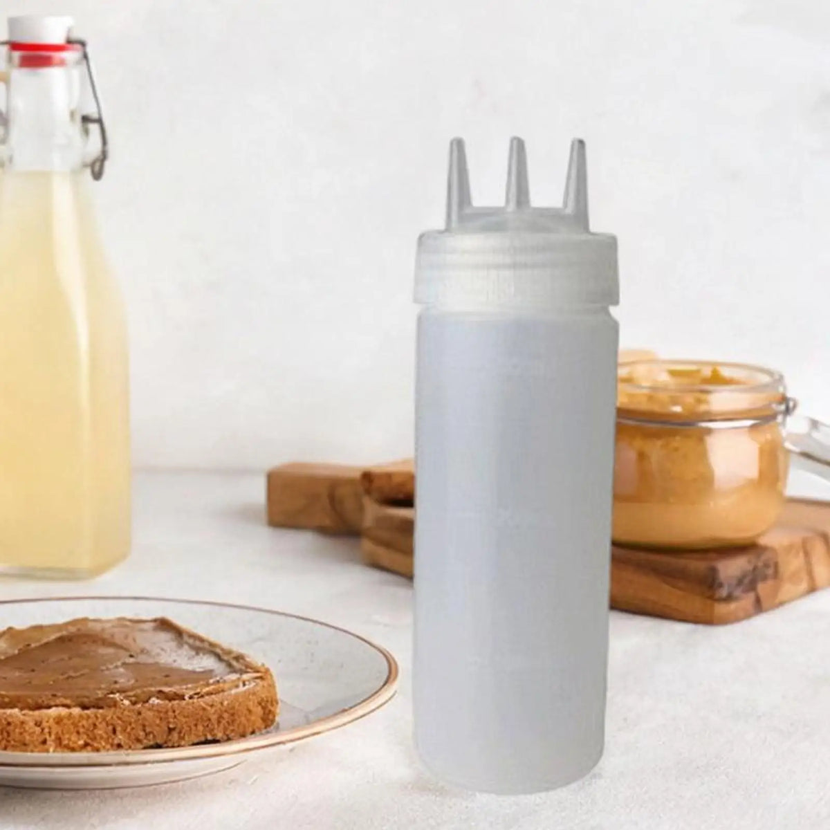 Triple Nozzle 600ml Squeeze Bottle – Condiment Dispenser Condiment Squeeze Bottle SPOT