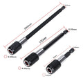 Magnetic Bit Holder Extension Bar Set – 1/4" Hex Shank CR-V Bit Holder Extension SPOT 3pcs