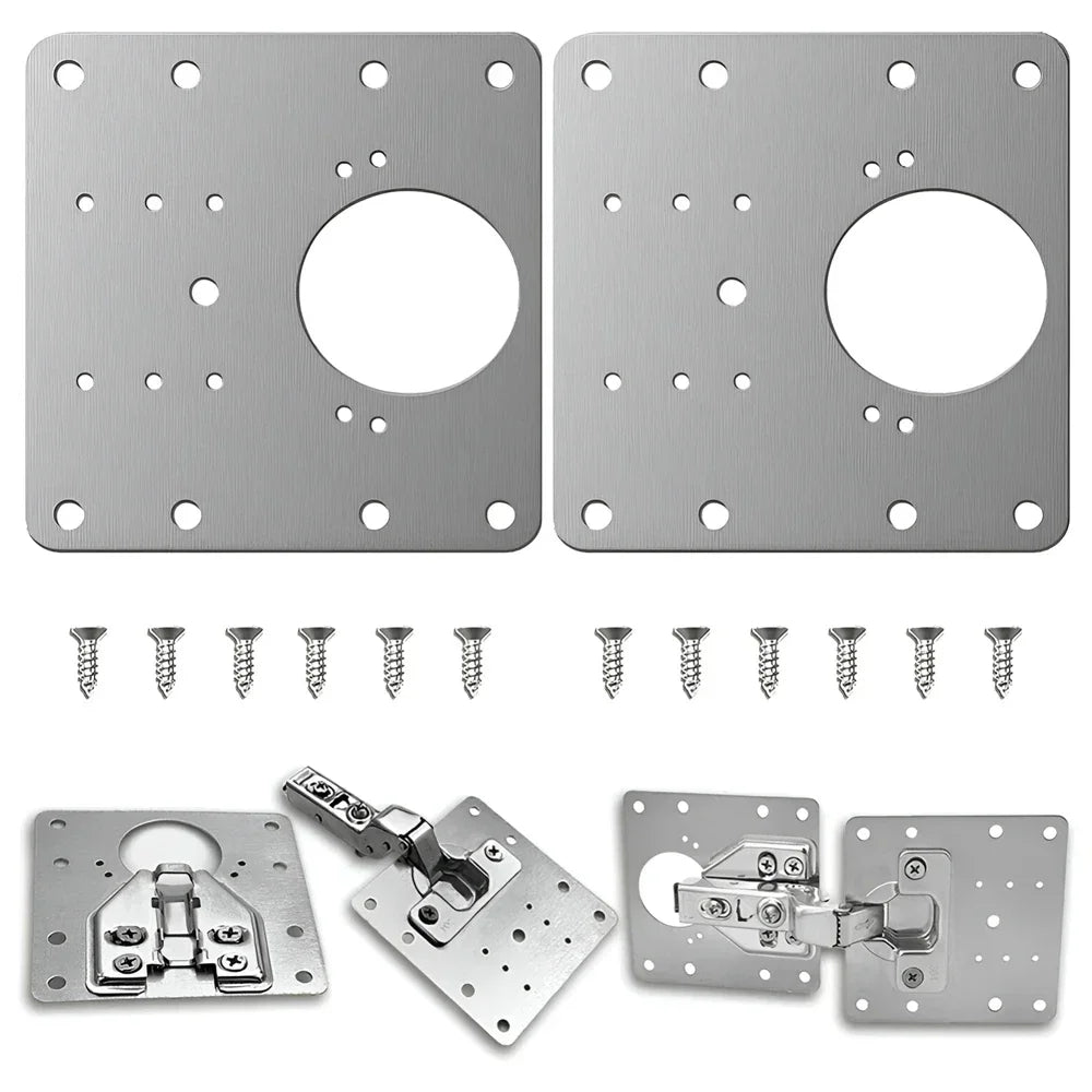 Stainless Steel Hinge Repair Plate Kit – Flat Fixing Brackets Hinge Repair Plate SPOT