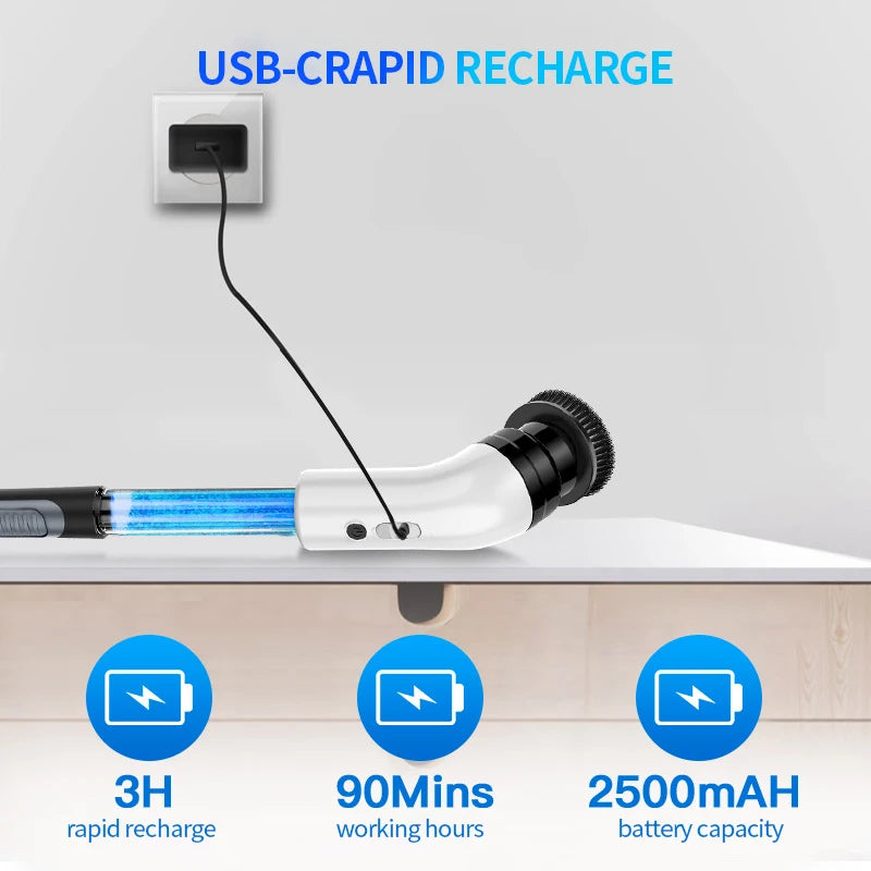 9-in-1 USB Electric Spin Scrubber – Rechargeable Cleaning Brush Electric Spin Scrubber SPOT