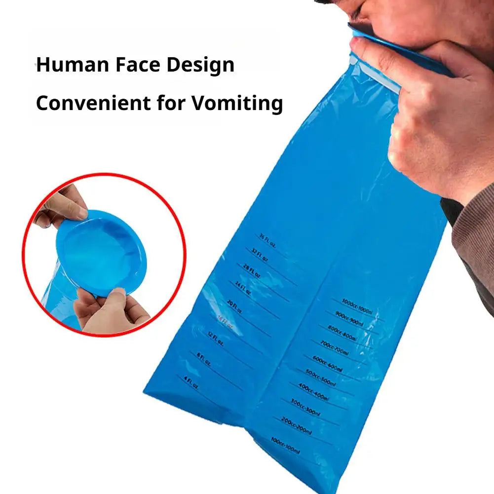 10-Pack Disposable Emesis Bags 1000ml – Travel & Car Sickness Disposable Emesis Bags SPOT