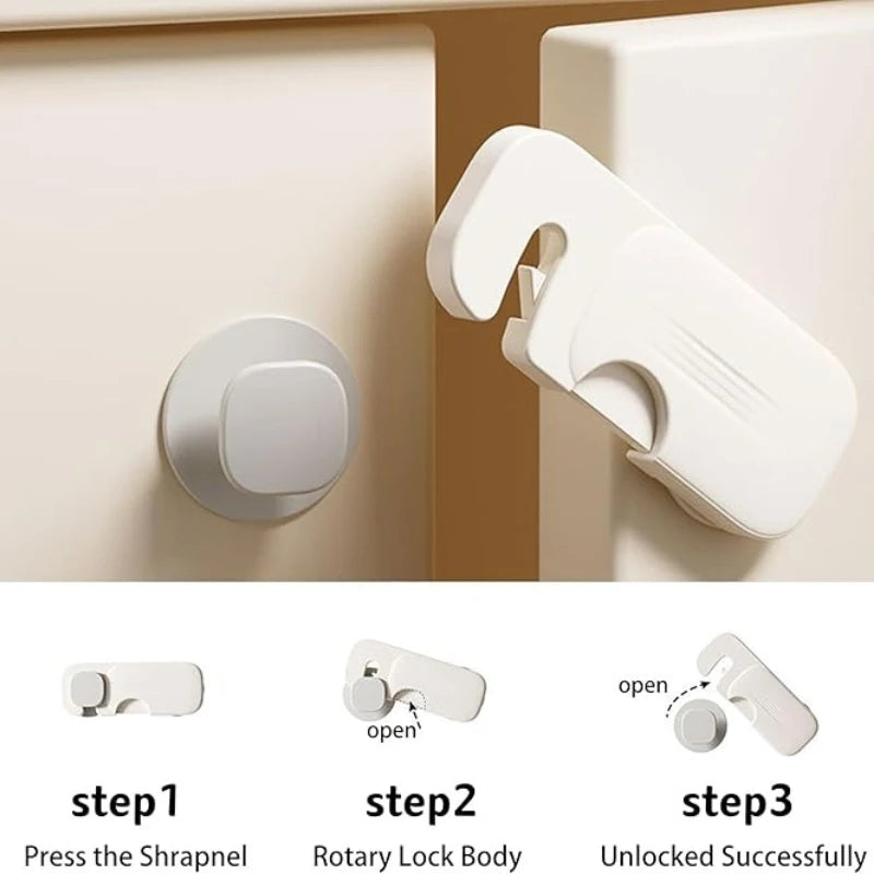 Adhesive Baby Proofing Cabinet Locks 3/5/10-Pack | Child Safety Baby Safety Locks SPOT