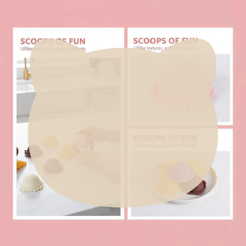 Fake Ice Cream Ball Ornament – Resin Party Decor Photo Prop Decorative Ornament SPOT