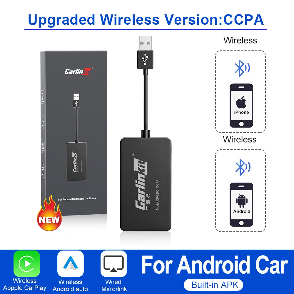 CarlinKit Wireless CarPlay Android Auto Dongle CCPA CCPW Wireless CarPlay Dongle SPOT Wireless Androidauto