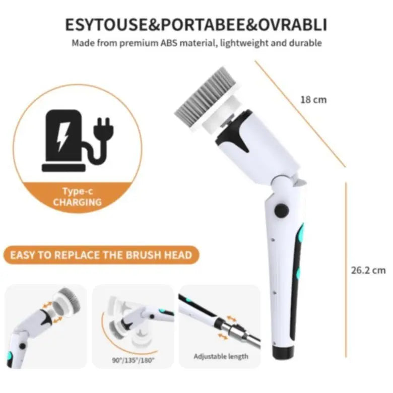 Electric Spin Scrubber – Rechargeable Brush with 5 Heads Electric Spin Scrubber SPOT