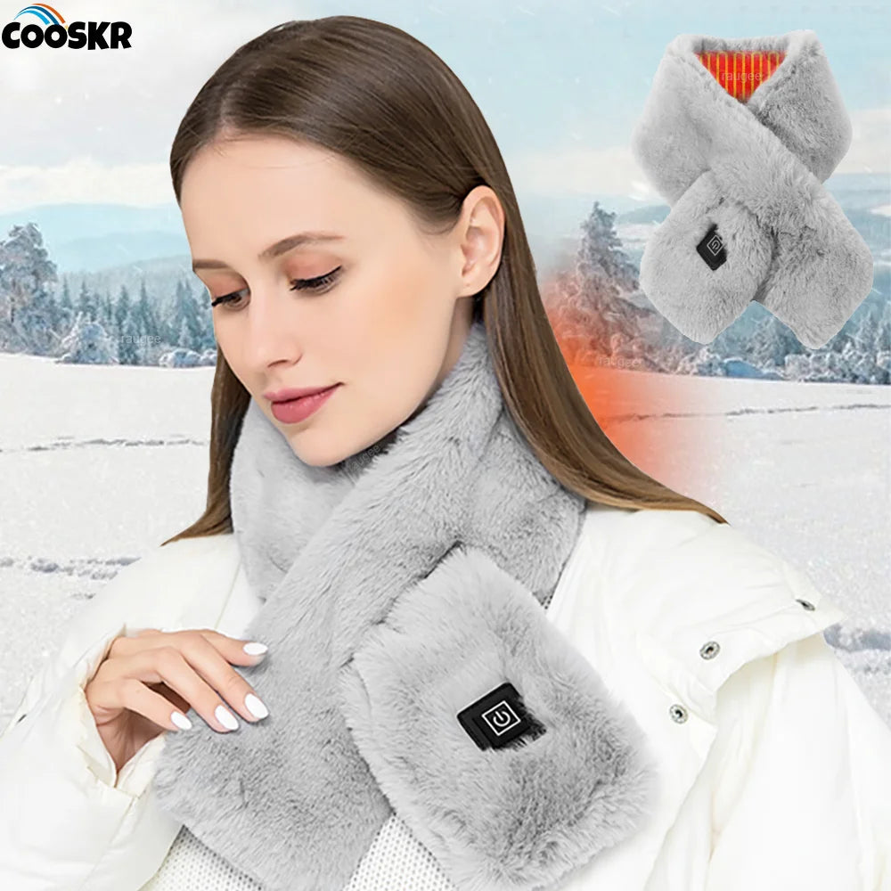 USB Electric Heated Neck Scarf – 3-Speed Warming Wrap Heated Neck Scarf SPOT
