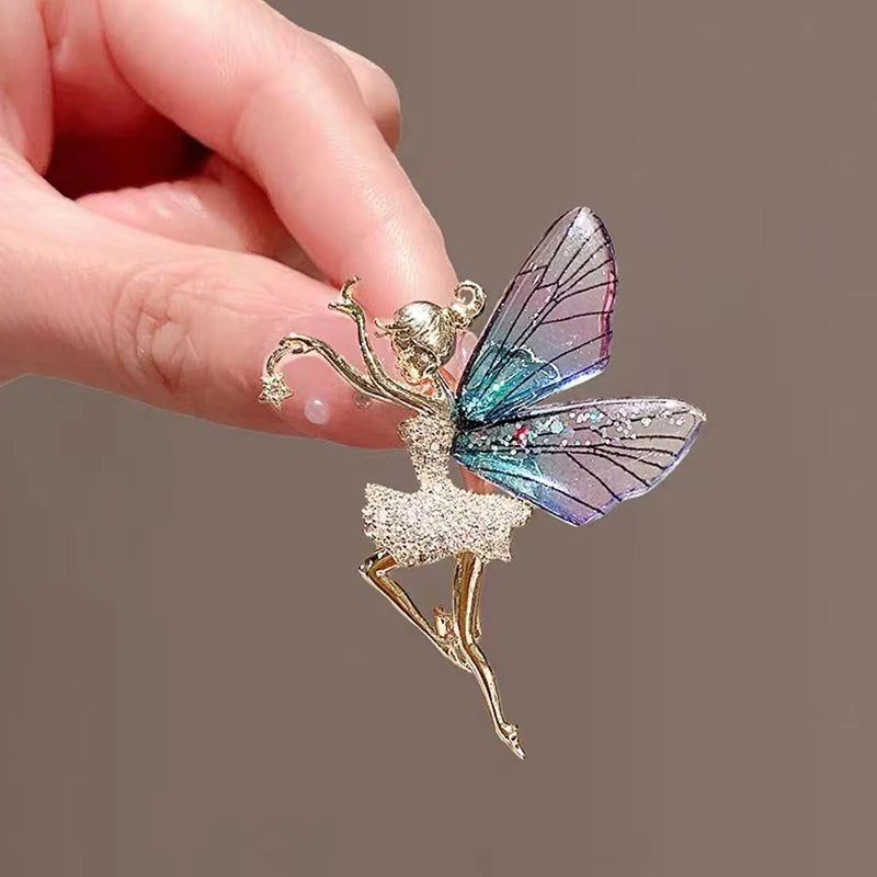 Butterfly Fairy Crystal Brooch Pin – Fashion Jewelry Gift Fashion Brooch Pin SPOT