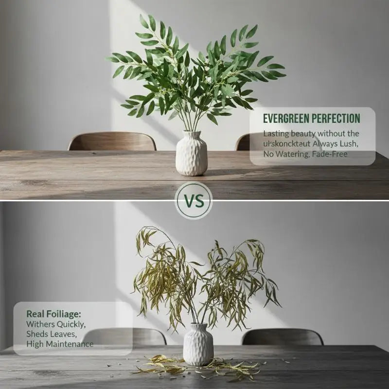 Silk Artificial Greenery Stems – UV-Resistant Faux Foliage Decor Artificial Greenery Stem SPOT