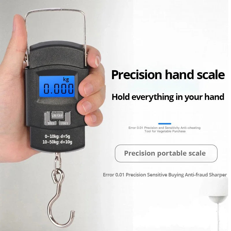 50kg Portable Digital Luggage Scale – LCD Hook Scale Digital Luggage Scale SPOT