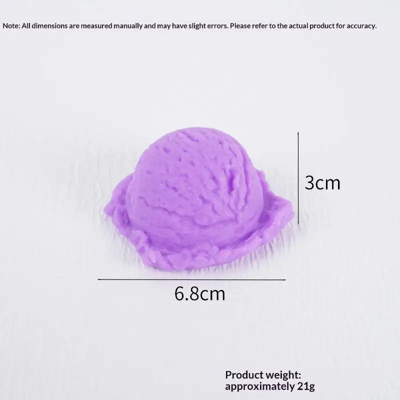 Fake Ice Cream Ball Ornament – Resin Party Decor Photo Prop Decorative Ornament SPOT Purple