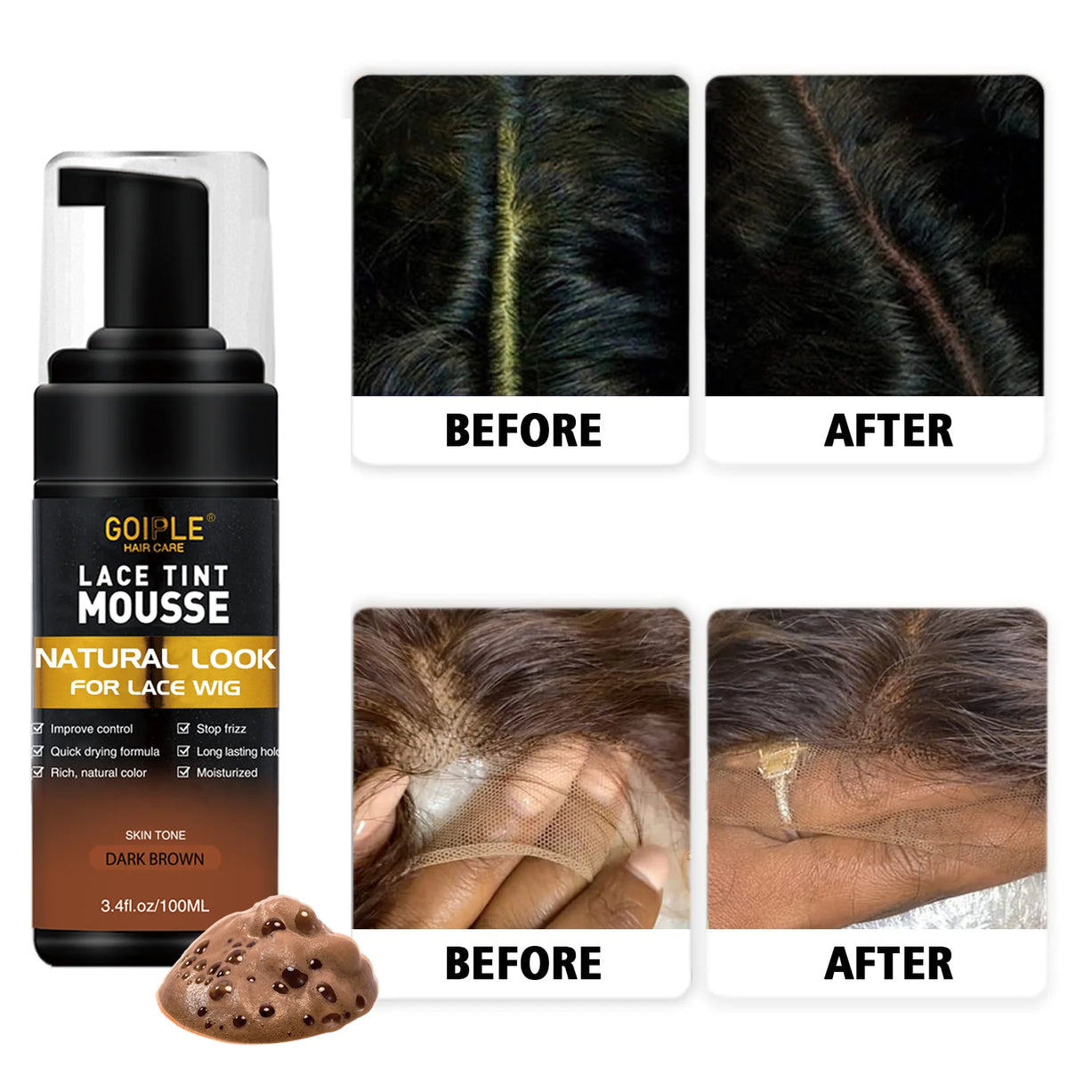 Goiple Lace Tint Mousse & Wax Stick Wig Installation Kit Wig Installation Kit SPOT