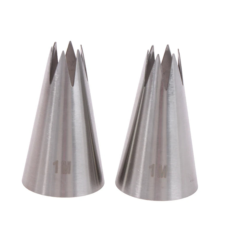 6-Tooth Stainless Steel Cake Piping Nozzle – Basketweave Tip Cake Decorating Tip SPOT