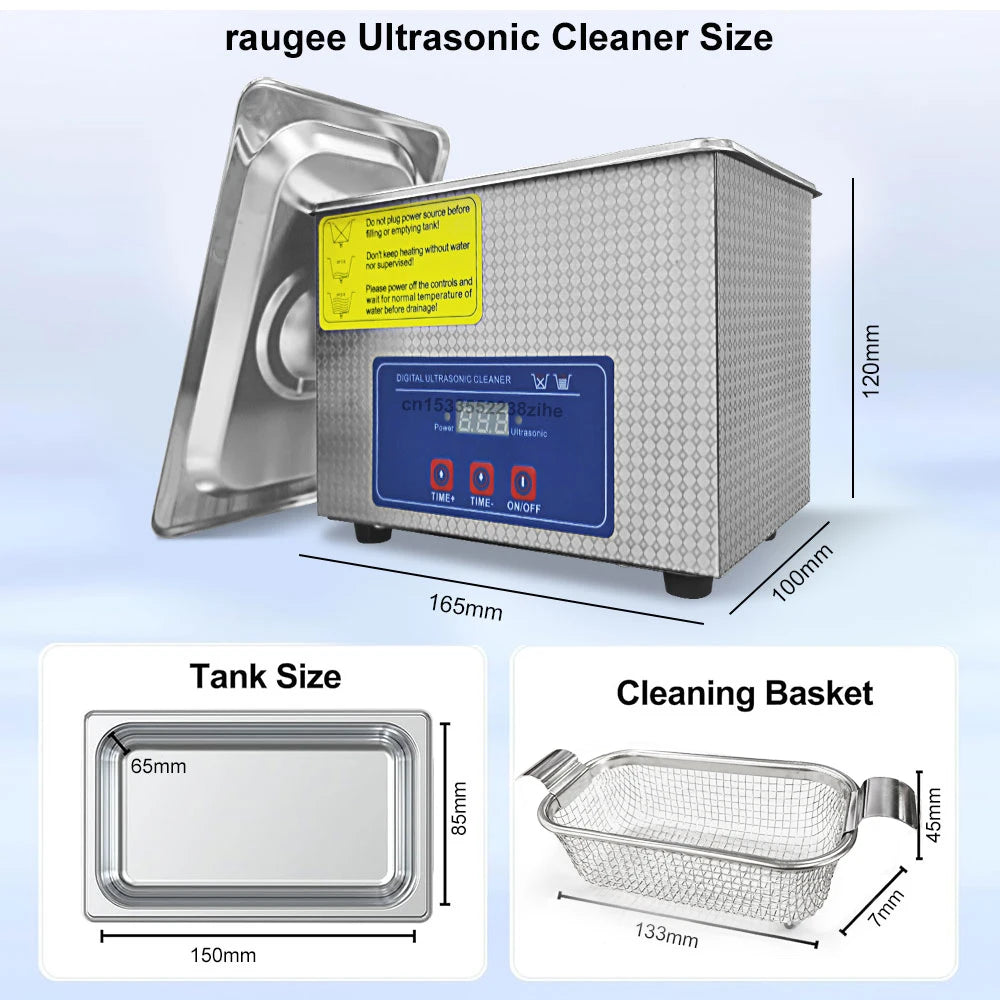 Raugee 35W 40kHz Ultrasonic Cleaner – Jewelry, Glasses & Watches Ultrasonic Cleaner SPOT
