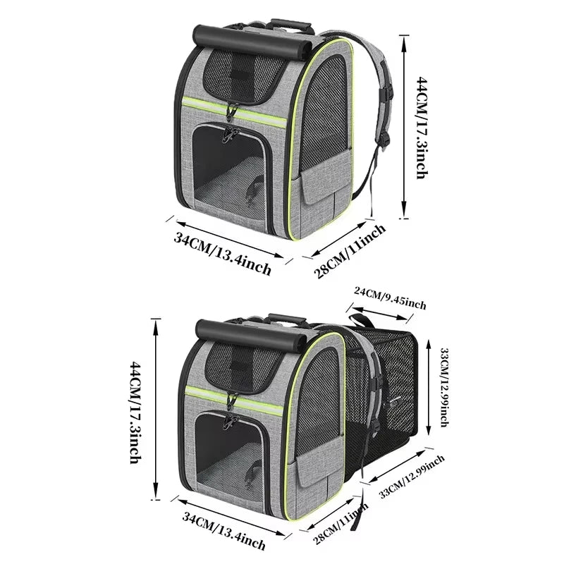 Large Expandable Pet Carrier Backpack – Breathable Dog & Cat Bag Pet Carrier Backpack SPOT
