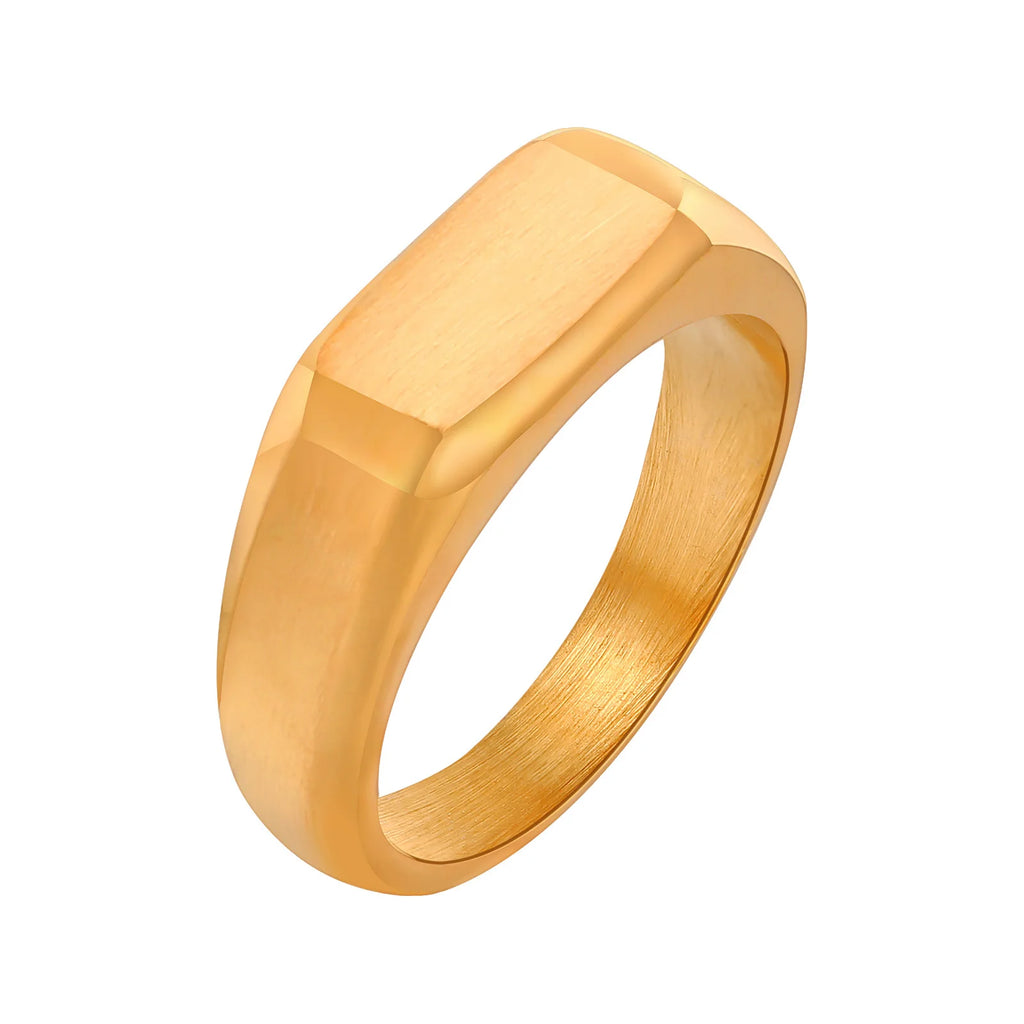 Custom Women's Signet Ring – Personalized Name Stackable Ring Personalized Signet Ring SPOT gold color US Ring size 11