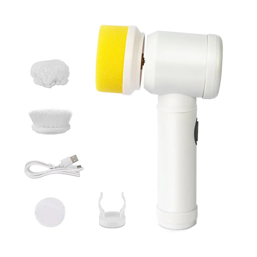 3-Head Cordless Electric Spin Scrubber – Kitchen & Bathroom Electric Spin Scrubber SPOT White CN