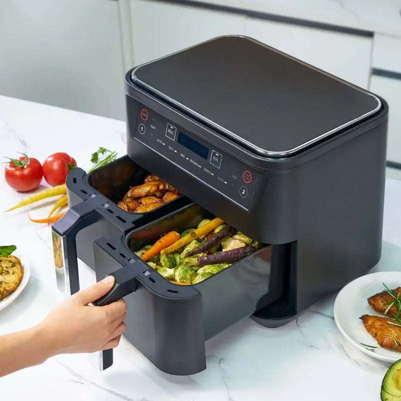 DUTRIEUX 9L Dual Basket Digital Air Fryer | 4.5L+4.5L Dual Basket Air Fryer SPOT