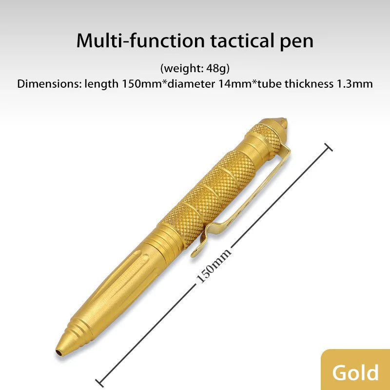 Tactical Pen – Aviation Aluminum Glass Breaker EDC Tool Tactical Pen SPOT Gold