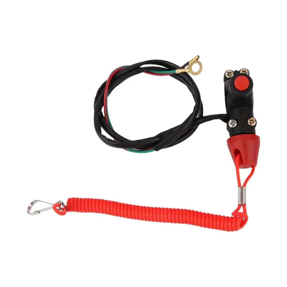 Engine Kill Stop Switch with Tether Lanyard – Motorcycle ATV Motorcycle Kill Switch SPOT 1pc