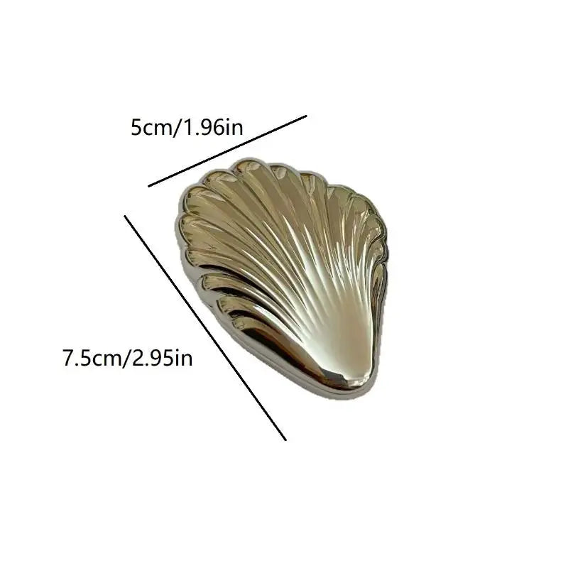 Foldable Seashell Compact Mirror – Double-Sided Travel Makeup Compact Makeup Mirror SPOT