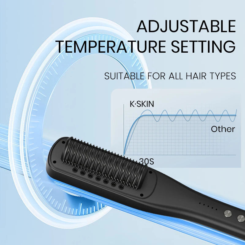 Ceramic Electric Hair Straightening Brush – 5 Heat Settings Hair Straightening Brush SPOT