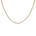 Women's CZ Tennis Necklace – Stainless Steel Iced Out Choker CZ Tennis Necklace SPOT Gold Width 2mm