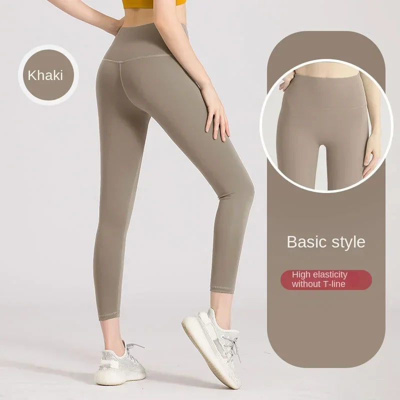 Women's High Waist Booty Lifting Yoga Leggings | Gym & Run Yoga Leggings SPOT Khaki XXL