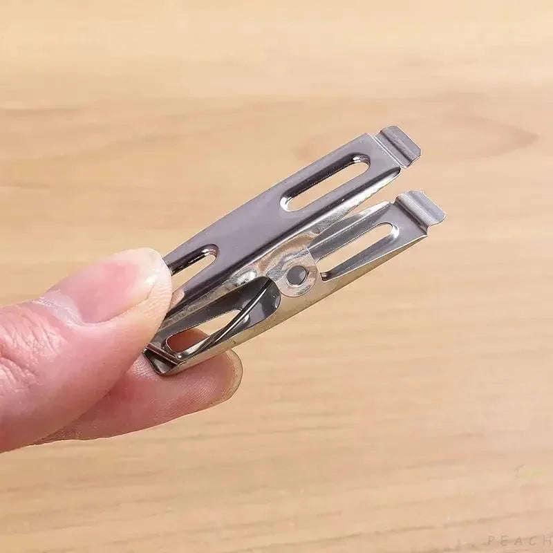 Stainless Steel Clothespins 20/100-Pack – Flat Binder Clips Clothespins Clip Set SPOT