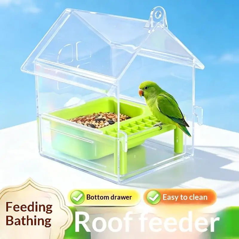 Hanging Bird Feeder Bowl – Anti-Scatter, BPA-Free Cage Feeder Bird Cage Feeder SPOT