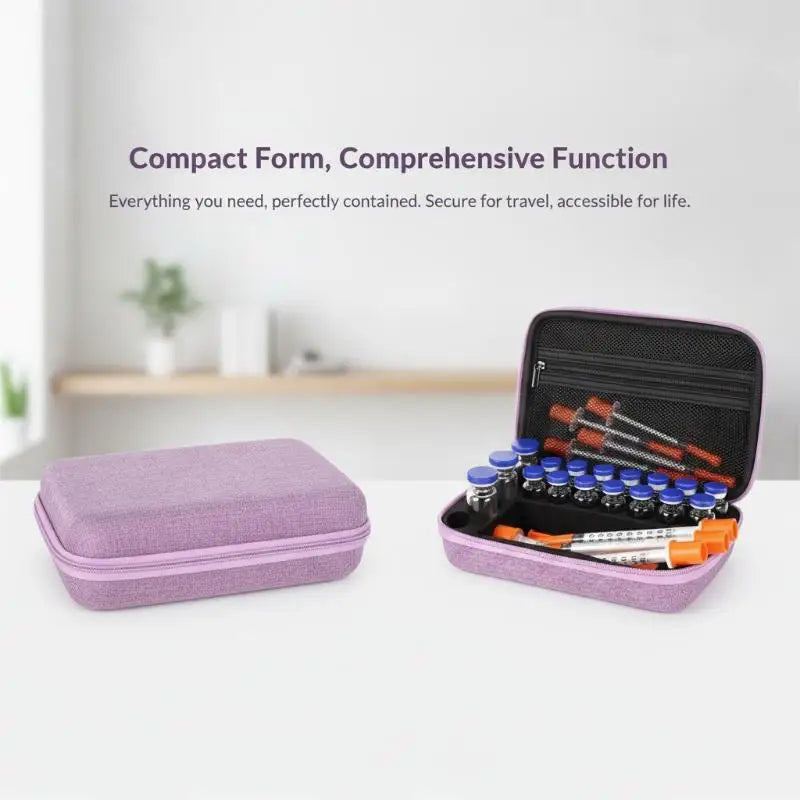 Hard Shell EVA Vial Storage Case – Waterproof Travel Organizer Medical Supply Organizer SPOT