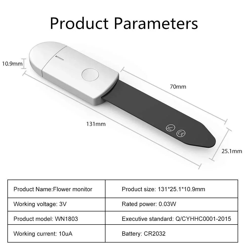 Smart Soil Moisture Meter – LED Plant Hygrometer & Garden Tool Soil Moisture Meter SPOT White 73mm