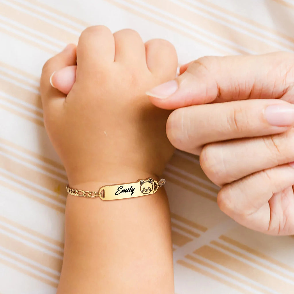 Personalized Baby Name Bar ID Bracelet – Free Engraving Personalized ID Bracelet SPOT