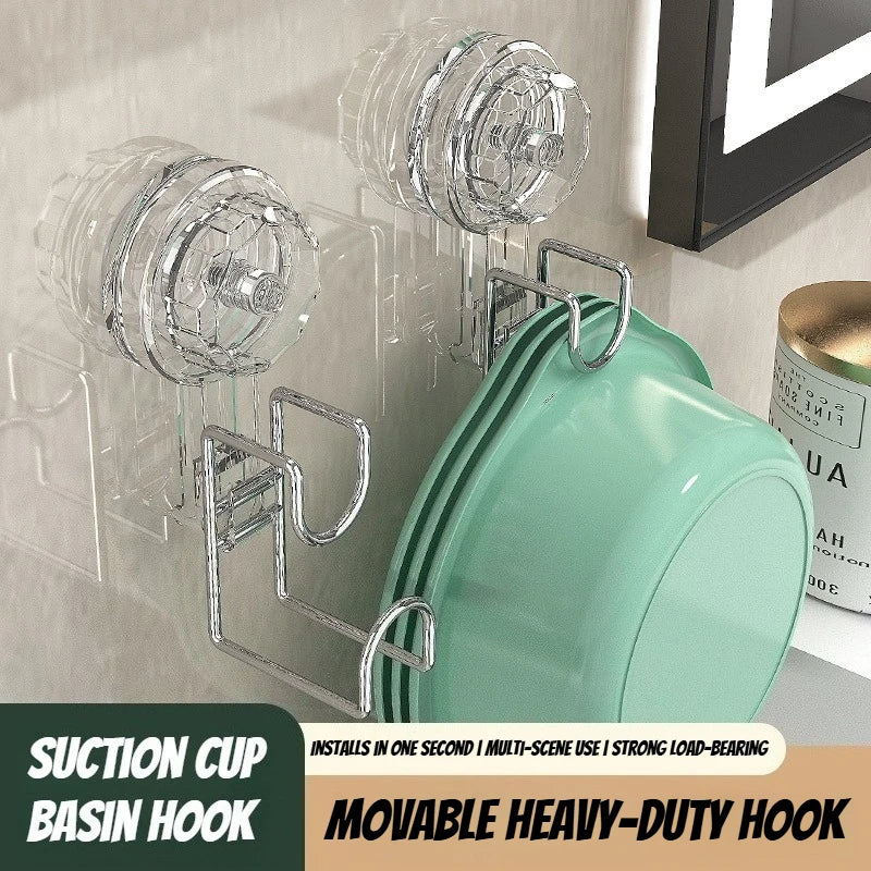 No-Drill Suction Cup Bathroom Shelf & Sink Hook Organizer Suction Cup Shelf SPOT