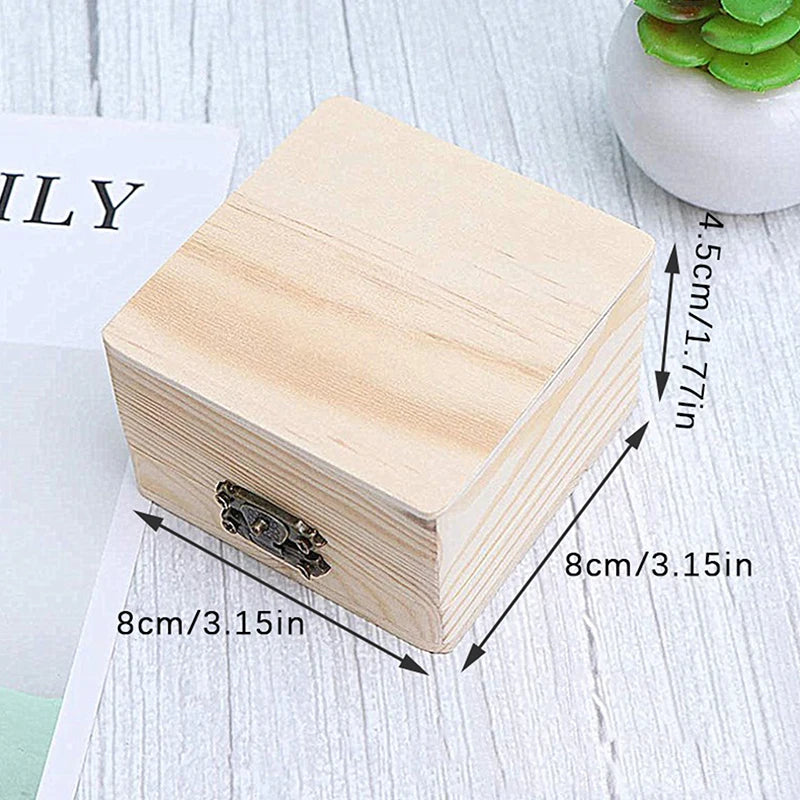 Vintage Wooden Flip Lid Storage Box – Jewelry & Gift Box Wooden Storage Box SPOT