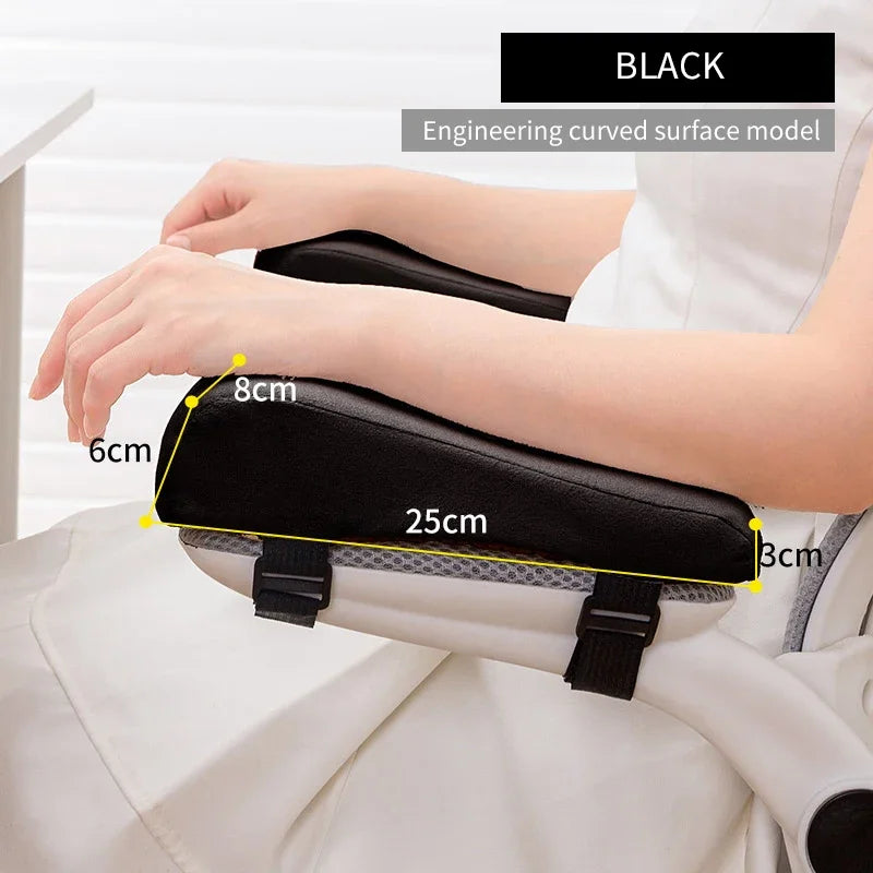 Foam Office Chair Armrest Cushion Pads – 1 Pair | Elbow Support Chair Armrest Cushion SPOT 2pcs black