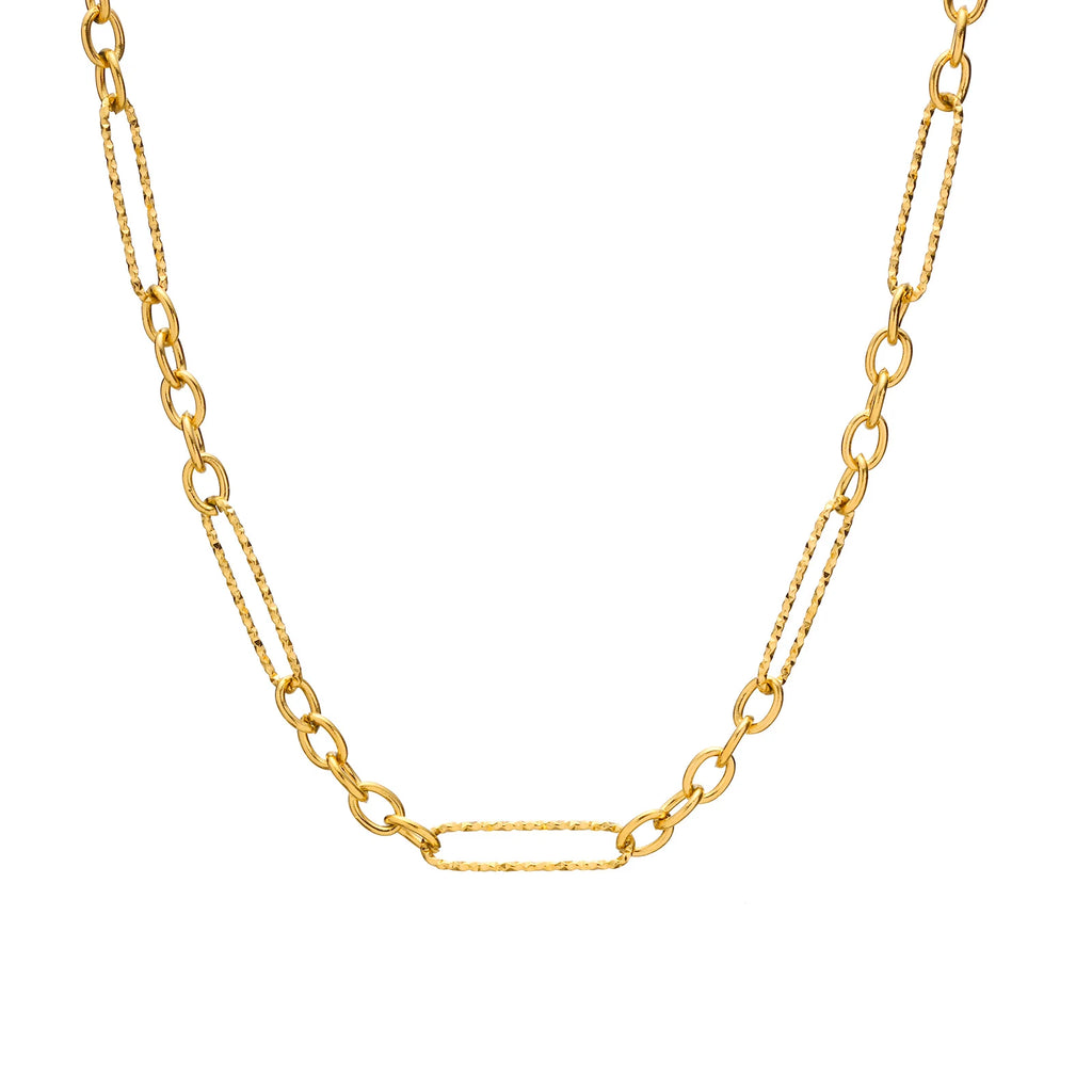 Gold Plated Stainless Steel Link Necklace – Dainty Jewelry for Women Chain Link Necklace SPOT Default Title