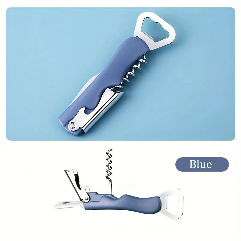 Stainless Steel Multifunctional Bottle Opener – Wine & Beer Bottle Opener SPOT Blue